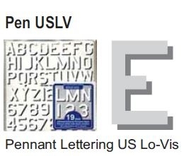 Number / Letter sheet *Pen USLV*  Height 19 MM