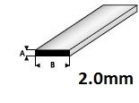 Strip  2,0 x 5,0mm  411-56 (3x 33cm)