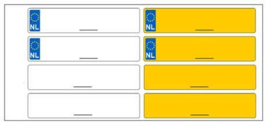 Setje Nummerplaten NL  1:24