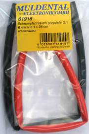 Krimpkous 6,4 mm-ROOD & ZWART  (E61915)