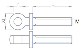 20 pieces railing point ø1,2mm - 1 gauge (P 001 23)