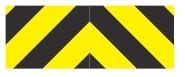 Vinyl sheet *black / yellow stripes* 1:24  (Chevron By)