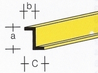 AE7742-81  Brass Z-profile  1,0 x 1,15MM  (1 Metre)