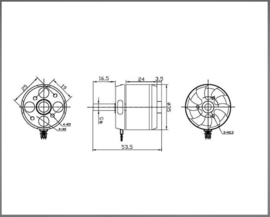 Brushless motor 350KV (42433)