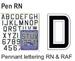 Number / Letter sheet*Pen RN*  height 19 MM