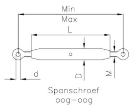 Rigging screw 8mm (5300/08)