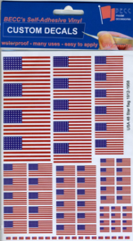 Set Vinyl stickers "USA flags" (VUSA20)