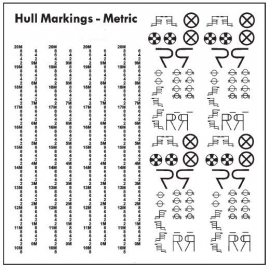 Draught mark METRIC "WHITE" 1:72