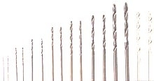 Set of 16 HSS Drills, each 2 pieces 0,4 - 0,6 - 0,8 - 1,0 - 1,2 - 1,4 - 1,6 - 1,8 mm  E17029