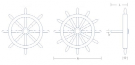 Houten stuurwiel   P 500 001