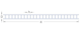 Houten Ladder 1:50 - 10 x 122mm - 2x (P 007 10122)