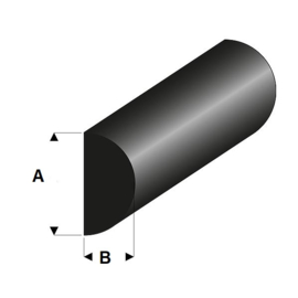 Rubber stootrand "Halfrond" 2mm (104-60)