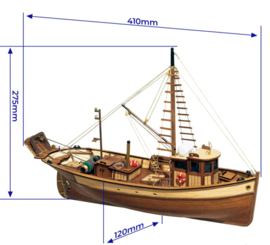 Barca Palamos OcCre 12000 Barco De Madera 1:45 Barca Palamos OcCre 12000 Barco De Madera 1:45