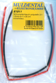 Heat shrink tubing  1,6 mm-RED & BLACK (E61911)