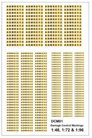 Vinyl sheet *Damaged Control Markings*  1:48/1:72/1:96
