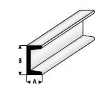 U-Profiel  0,75 x 1,5mm  412-51 (3x 33cm)