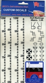 Diepgangmarkering METRIC "ZWART" 1:24