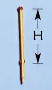 10 pieces rail stanchion - 2 gauge - height 25mm (5602/25)