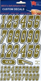 Numbers Pack MNP 1 *gold*  height 25 & 50MM