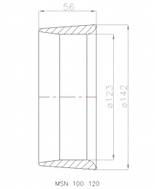 MSN 100 120 nozzle, suitable for screw  Ø 120 mm