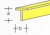 AE7748-04  Messing  T-Profiel  1,0 x 1,0MM  (1 Meter)