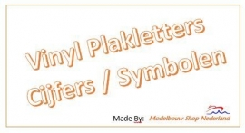 Vinyl Plakletters / Cijfers / Symbolen