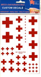 RED CROSS Emblem  * 5 - 50mm *