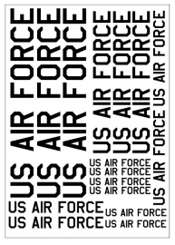 Tekstvel *US AIR FORCE*  (USAFTEXT)