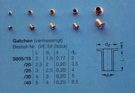 Patrijspoorten ø6,5mm (50 stuks)  5005/40