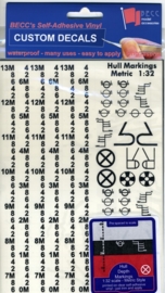 Diepgangmarkering METRIC "ZWART" 1:32