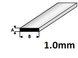 Strip  1,0 x 5,0mm  409-58 (3x 33cm)