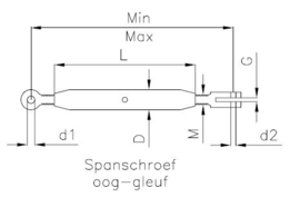 Rigging screw 14mm (5299/14)