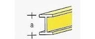 AE7749-52  Messing  I-Profiel  1,0 x 0,6MM  (1 Meter)