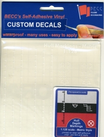 Diepgangmarkering METRIC "WIT" 1:128