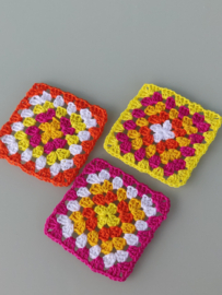 Workshop Granny Squares haken met 5 verschillende kleuren Zaterdag 1 april van 14 tot 17 uur