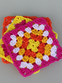 Workshop Granny Squares haken met 5 verschillende kleuren - woensdag 23 oktober van 14 tot 17 uur