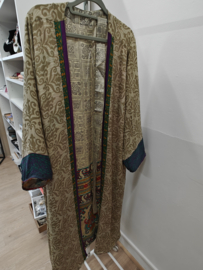 Kimono - 100% zijde - omkeerbaar ( nr23) lengte 118cm