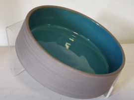 Turquoise keramiek : Ovenschotel  17cm diameter en 5 cm hoog