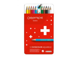 Caran d'Ache - Set van 12 kleur- en aquarel potloden