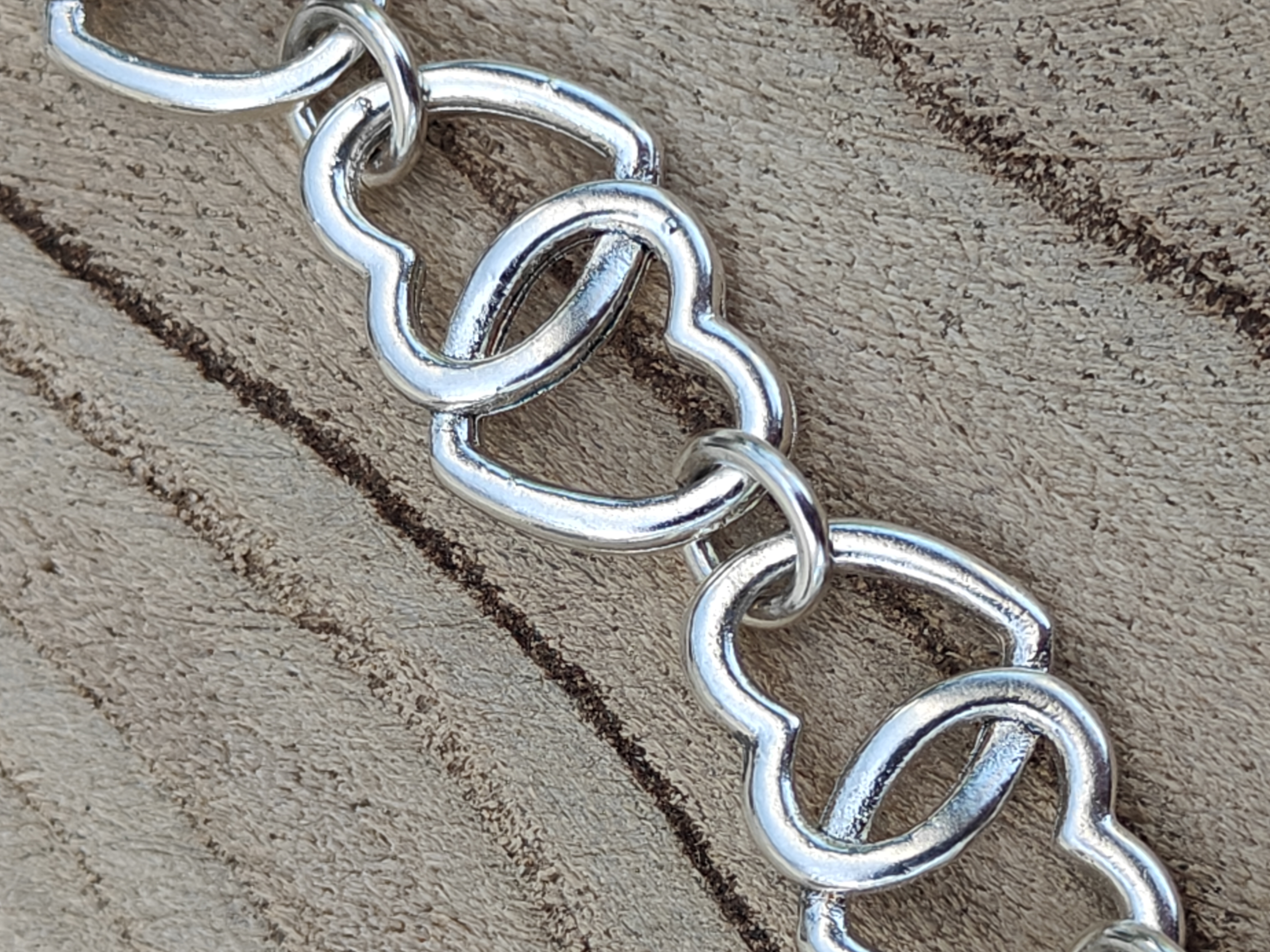 Armband in zilver "double in love" GEEN handwerk