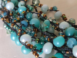 Multi Layer Halssnoer - Turquoize