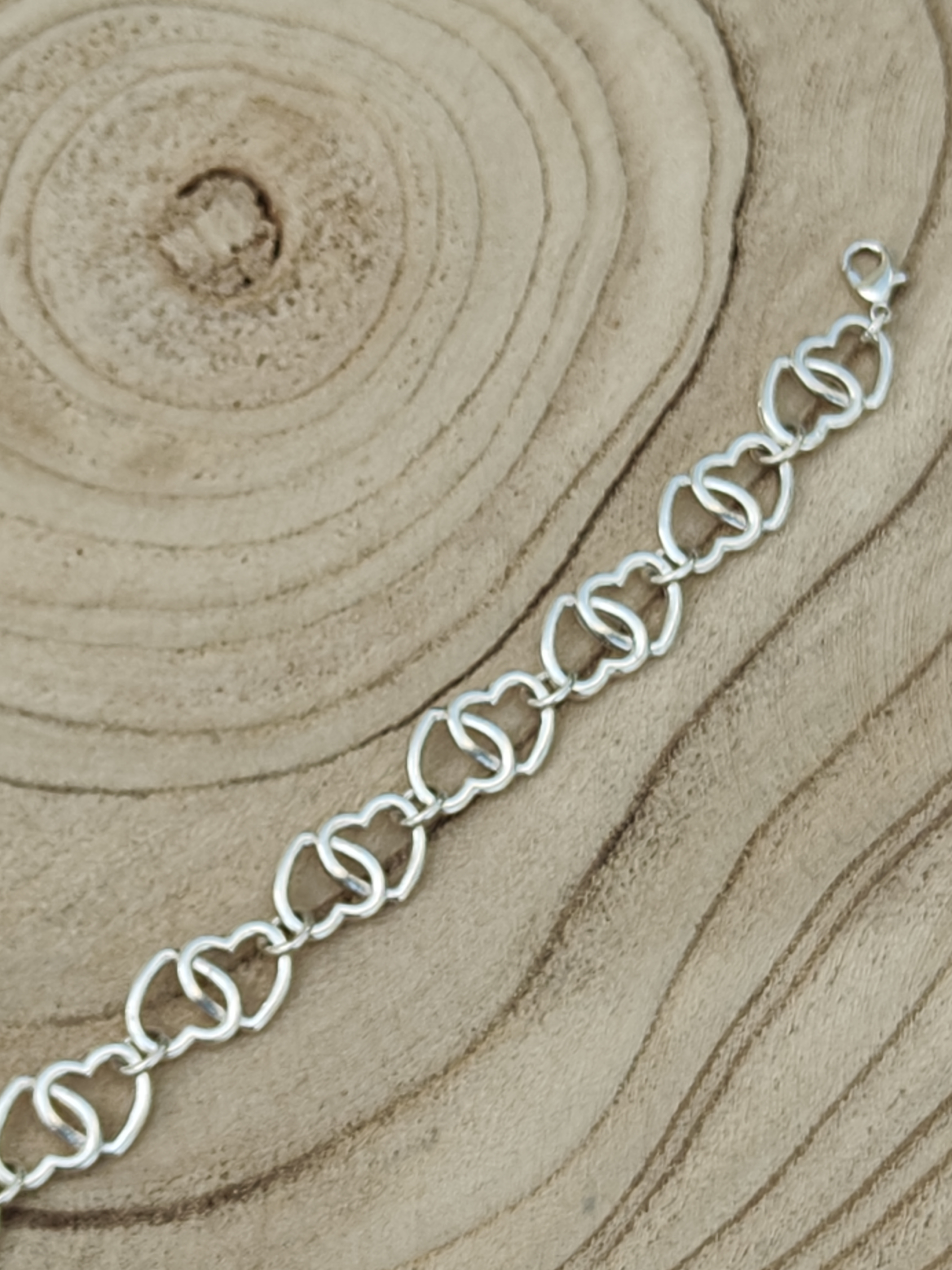 Armband in zilver "double in love" GEEN handwerk