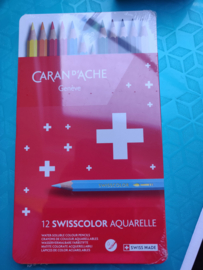 Caran d'Ache - Set van 12 kleur- en aquarel potloden