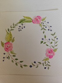 Workshop bloemencirkels in aquarel dinsdag 1 december van 19 tot 21:30 uur
