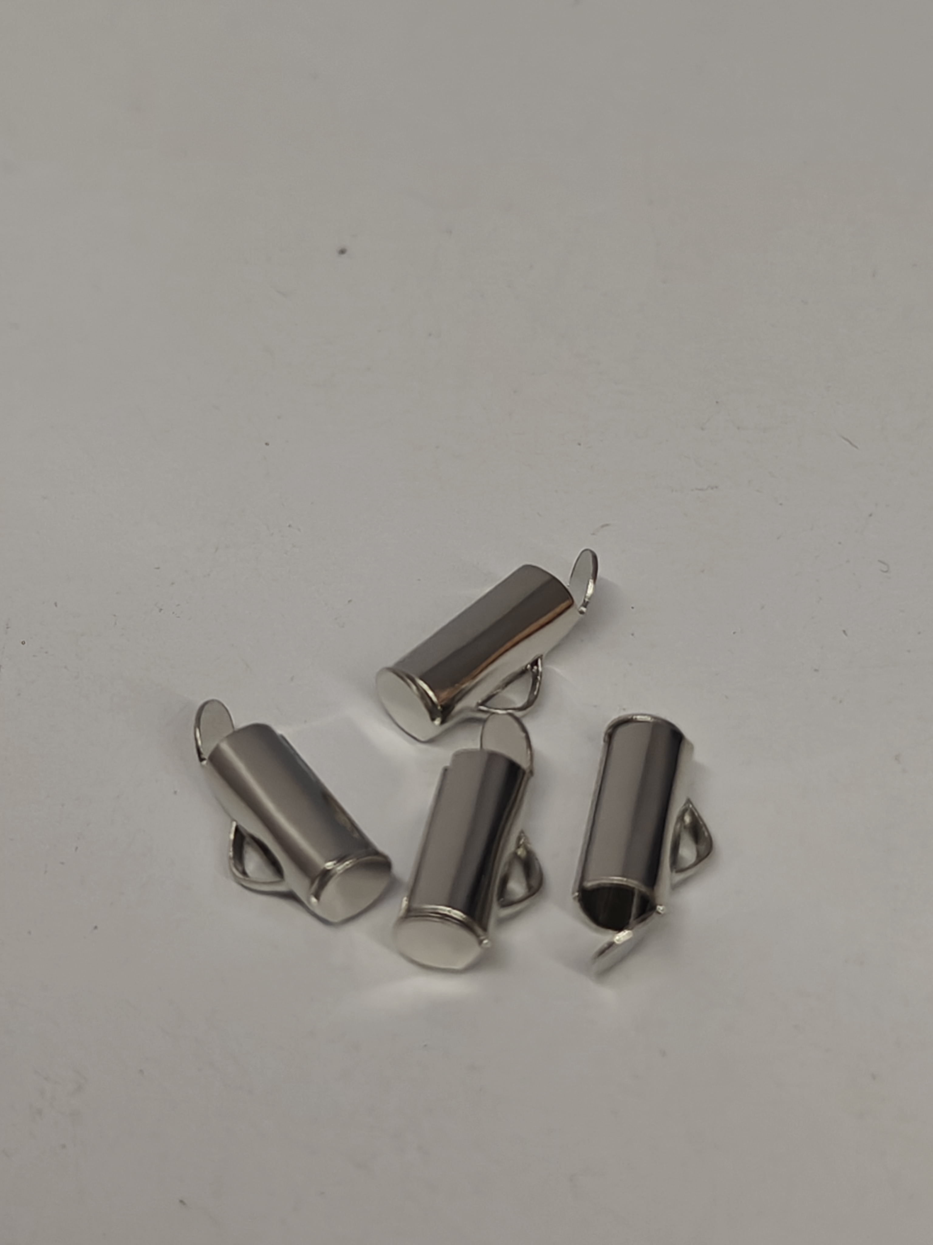 Merkloze Slide tube zilverkleurig 10mm - 4 stuks