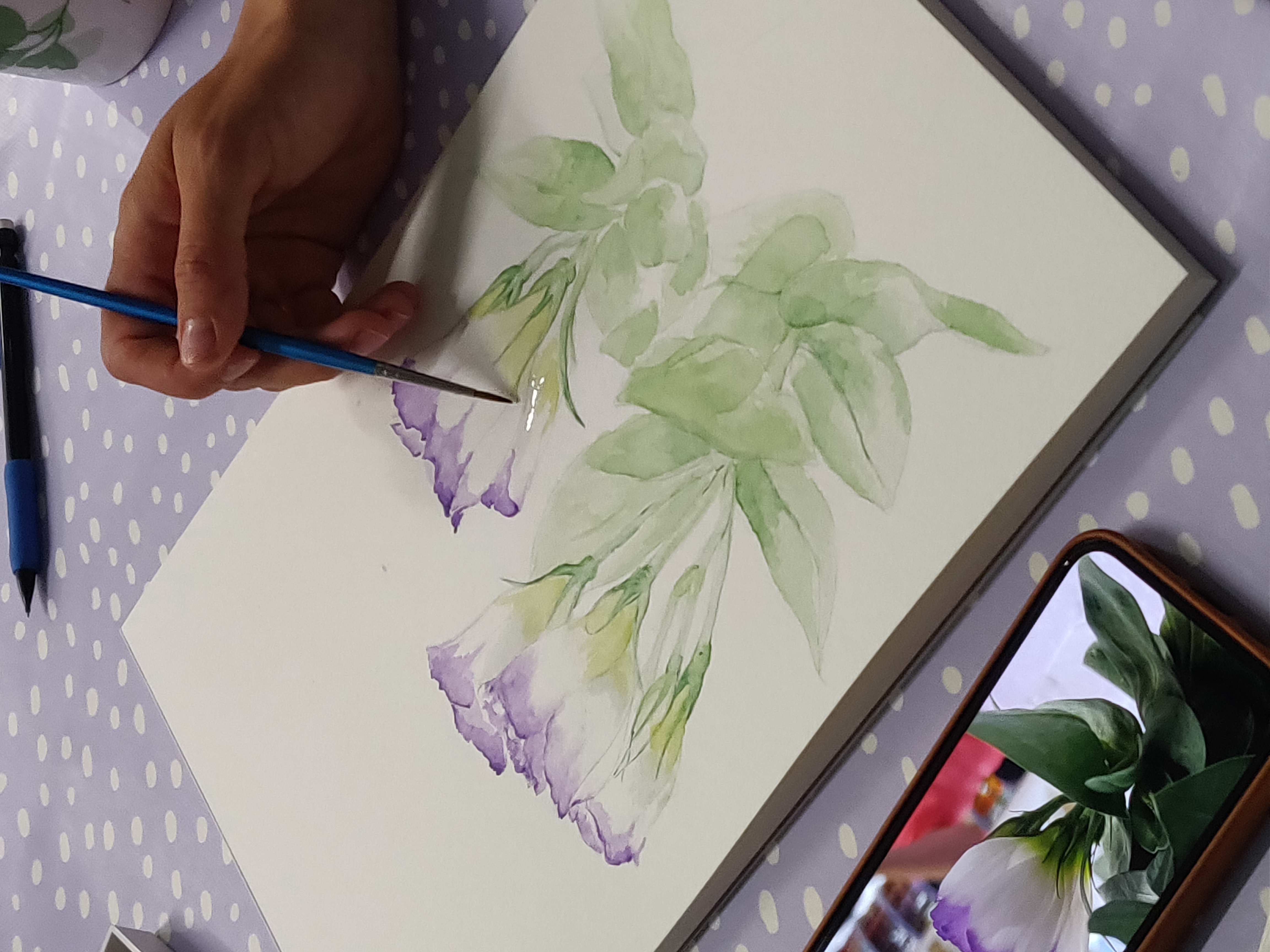 Aquarel thema namiddag  "bloemen schilderen" donderdag  6 november van 14 tot 17 uur
