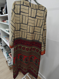 Kimono - 100% zijde - omkeerbaar ( nr24) lengte 118cm
