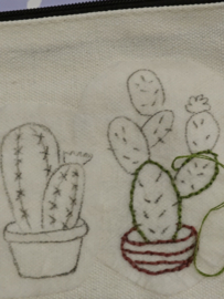 Workshop ritstasje borduren met cactussen donderdag 18 juli van 14 tot 17 uur