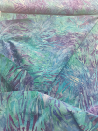 Batik stof - katoen, blauwe golven- per 10 cm