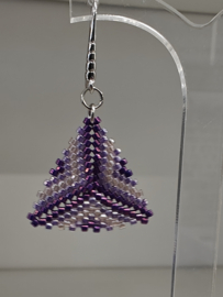 Miyuki oorbellen Triangle Purple love